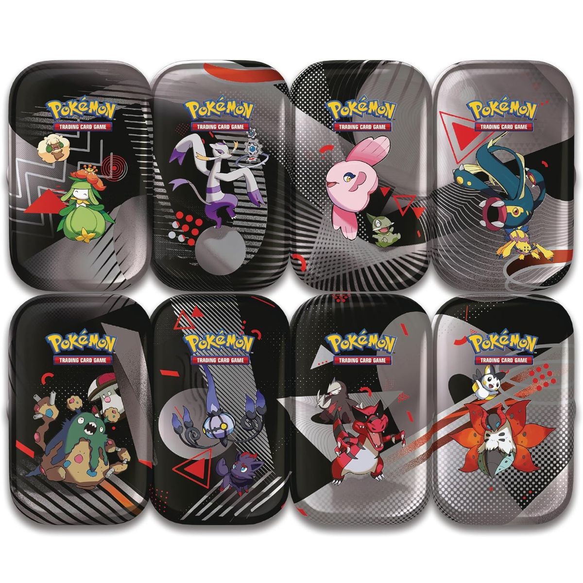 Pokémon - Pokemon Pokebox - Lot de 8 Mini tin EV10.5 Foudre Noire & Flamme Blanche (8 Mini Tin)