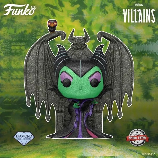 Disney Pop Maleficent On Throne Glitter Exclu
