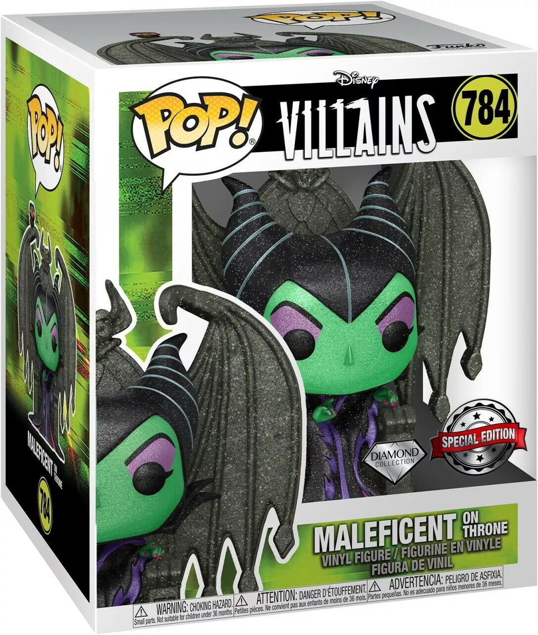 Disney Pop Maleficent On Throne Glitter Exclu