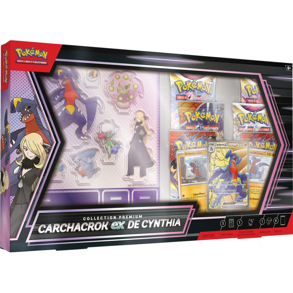 Pokémon - Pokemon Coffret - 6 boosters Collection Premium - Carchacrok EX de Cynthia