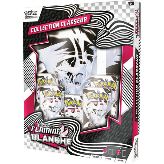 Pokémon - Pokemon Coffret - 5 boosters Collection CLASSEUR - V10.5 Ecarlate et Violet - FLAMME BLANCHE