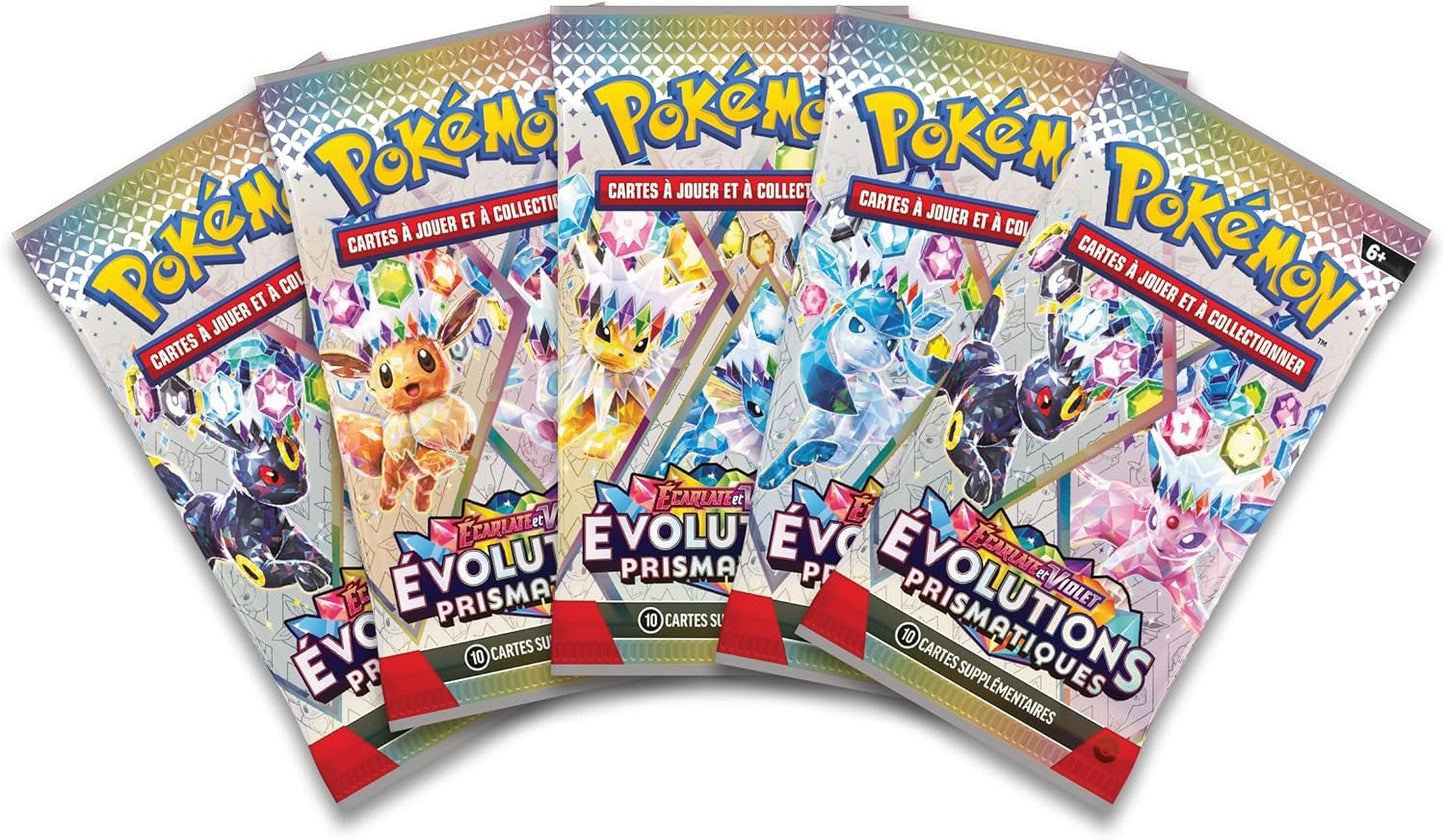 'Pokémon - Pokemon Coffret - EV8.5 - Evolutions Prismatiques (Pochette à Accessoires + 5 boosters)