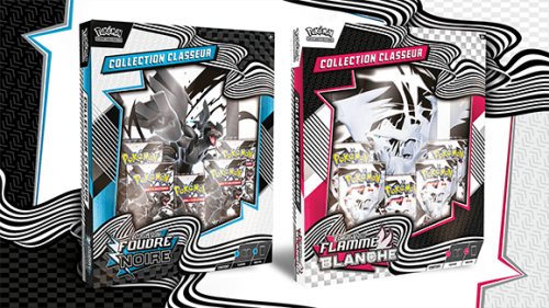Pokémon - Pokemon Coffret - 5 boosters Collection CLASSEUR - V10.5 Ecarlate et Violet - FOUDRE NOIRE et FLAMME BLANCHE