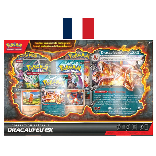 Pokemon - Coffret - 5 boosters - Coffret Collection Spéciale - DRACAUFEU-EX